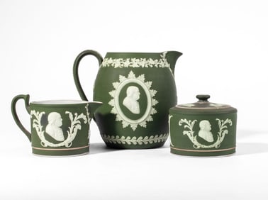 Wedgwood Green Jasper Washington & Franklin Wares