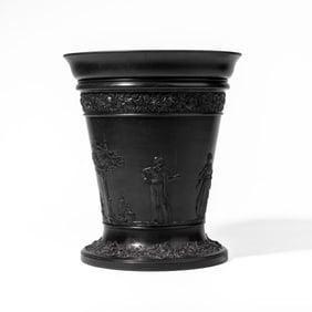 Wedgwood Black Basalt Bough Pot