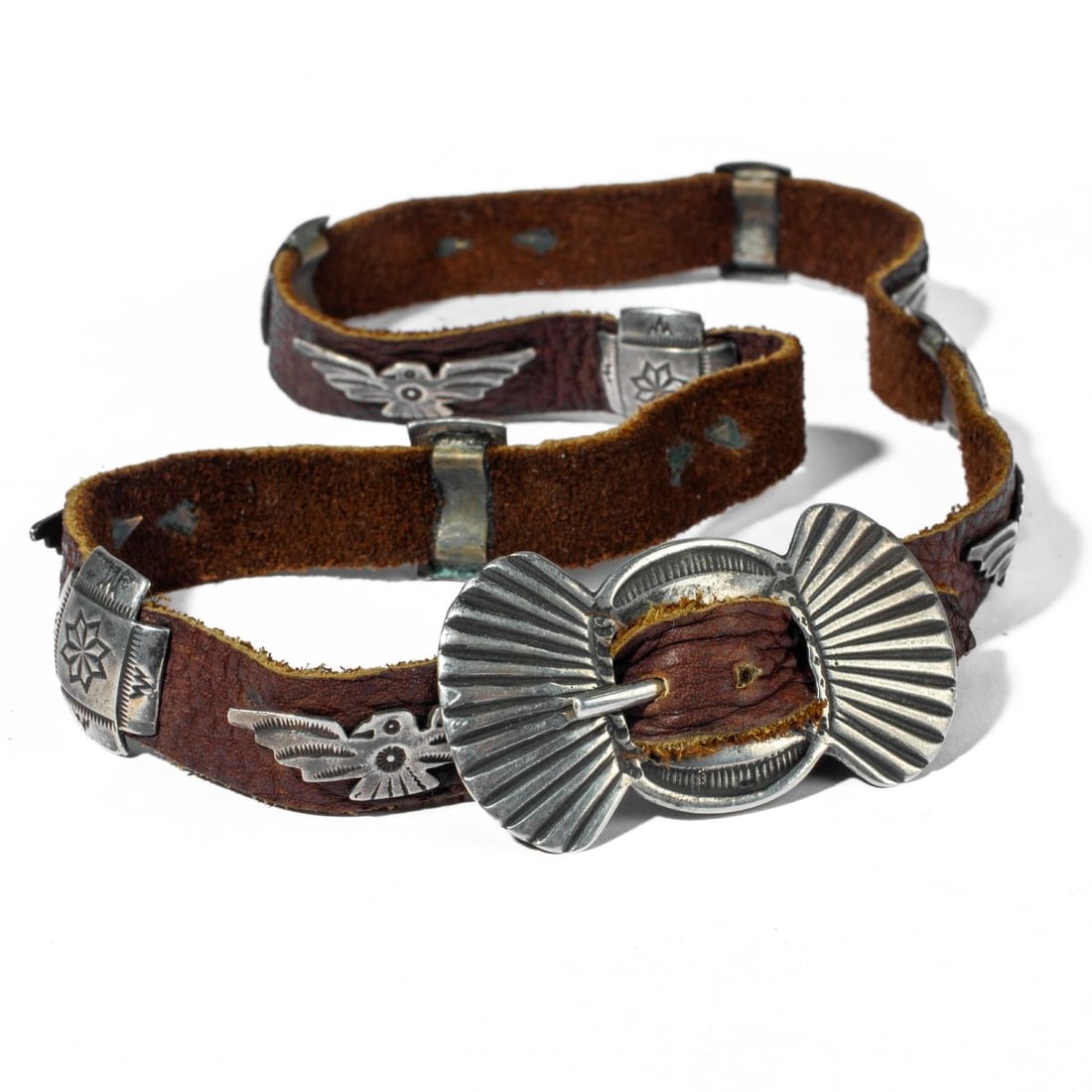 Vintage Navajo Sterling Hat Concho Hat Band (1 of 6)