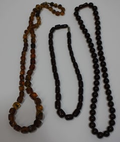 Vintage Amber Bead Necklaces Group 3