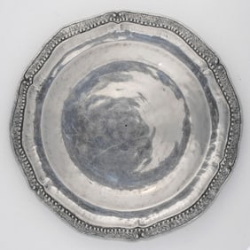 Antique Spanish Colonial Silver Bowl / Plate