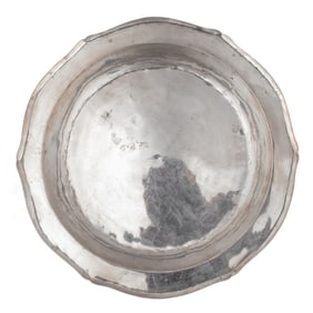 Antique Spanish Colonial Silver Bowl / Plate
