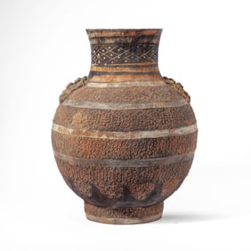 Han Dynasty Style Polychrome Pottery Vase