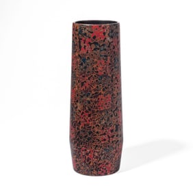 Mid Century Tsugaru Lacquer Ikebana Vase