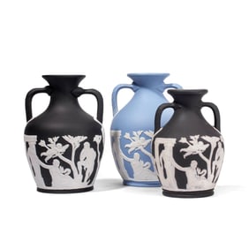 3 Wedgwood Jasperware Portland Vases