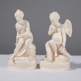 Wedgwood Creamware Pscyhe & Cupid Figures