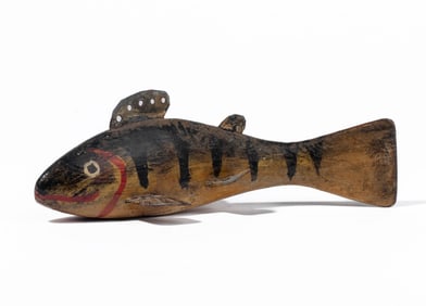 Antique Folk Art Ice Fish Spearing Decoy