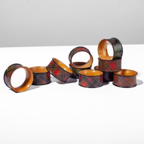 Tartan Ware Mauchline Treen Napkin Rings