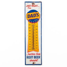 Vintage Dad's Root Beer Advertising Thermometer