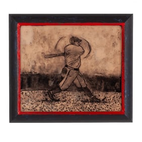 Gregory Grenon (OR) "Hack Wilson" Oil on Glass