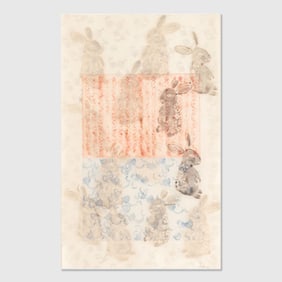 Jeffry Mitchell (WA) "Two Rabbits" Aquatint