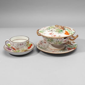 Wedgwood Botanical Creamware Sauce Tureen / Teacup