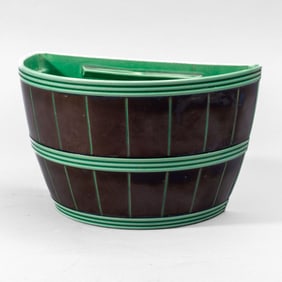Wedgwood Majolica Barrel Form Garden Pot