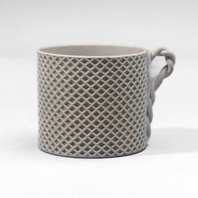 Wedgwood Solid White Jasper Lattice Custard Cup