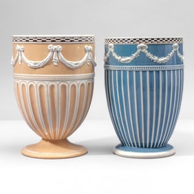 Wedgwood Pearlware Buff Yellow Glazed Bough Pot
