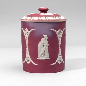 Wedgwood Crimson Jasper Condensed Milk Jar