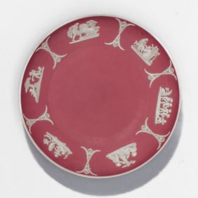 Wedgwood Crimson Dip Jasper Plate