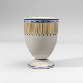 Wedgwood Creamware Enameled Vase / Bough Pot