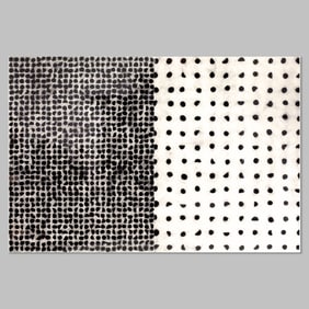 Amy Kaufman "Unbuttoned" Diptych LARGE Charcoal