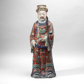 Impressive Chinese Porcelain Figure God Luxing