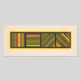 Sol Lewitt (Yellow) Bands Woodcut Print