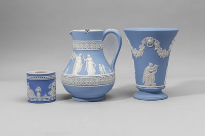Wedgwood Pale Blue Swivel Lid Pitcher