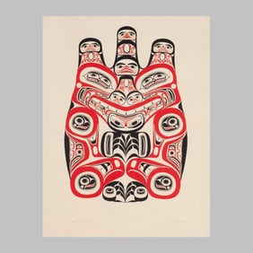 Bill Reid "Haida Grizzly - Huaji" Serigraph Framed