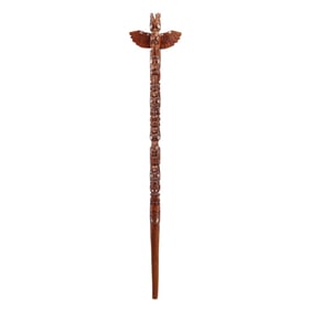 Harvey & Josie Williams Shell Inlay Talking Stick
