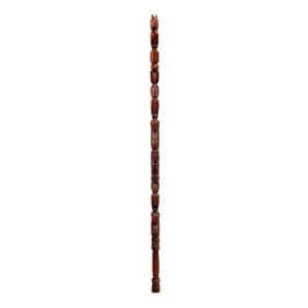 William Dennis Carved Wood Talking Stick