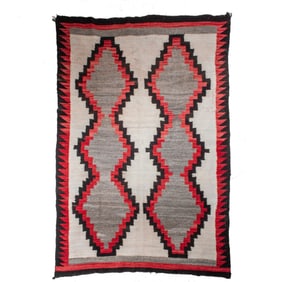 Vintage Ganado Area Navajo Rug Weaving