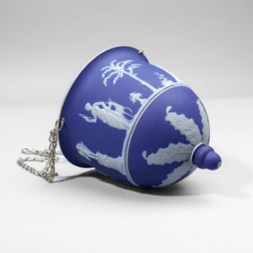 Wedgwood Dark Blue Jasperware Hanging Planter