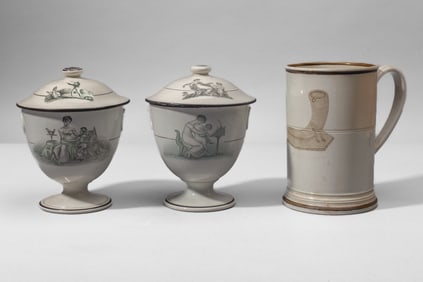 Wedgwood Creamware Tankard / Transferware Vases