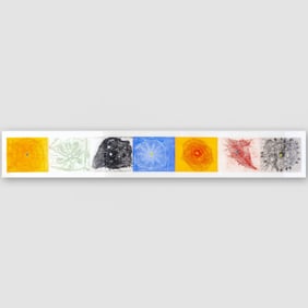 Judy Pfaff "Sundial and a few Oaks" Encaustic