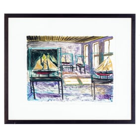 Brian Kipping "Sailing Room in Sunlight" Monotype