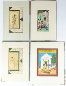 4 Indo Persian Miniature Paintings