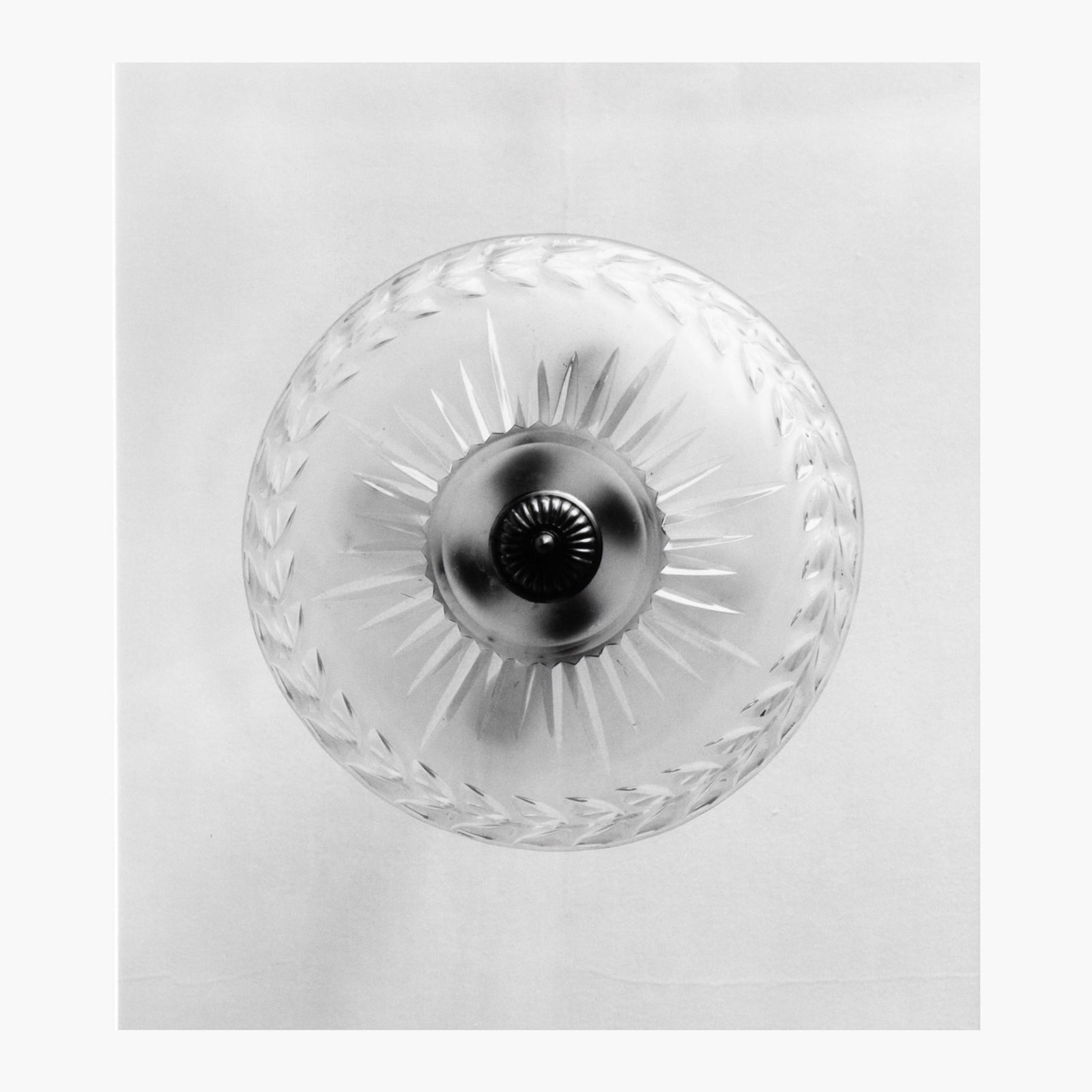 Gay Outlaw "Light Fixture (Jellyfish)" Photograph: Gay Outlaw (b.1959 California) "Light Fixture (Jellyfish)" Gelatin Silver Photograph, 1992. Edition 3/3. Image measures 19.5x17.5", matted and framed in black wood frame with overall size 25.5x23". So