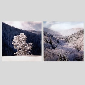 Christopher Burkett Pair "Winter Landscape" Photographs