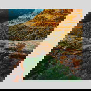 Debra Bloomfield ""Four Corners: Sedona" LRG Photo: Debra Bloomfield (b.1952 California) "Four Corners Project: Emerald Arch, Sedona, Arizona" Large C-Print Photograph, 1989-2000. Edition of 1/5. Image measure 29x29", framed in dark stained wood frames
