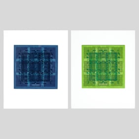 Deborah Puretz Pair "Computer" Photogravures