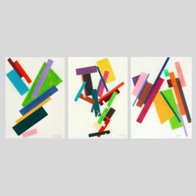 Lizbeth Marano 3-Piece "Untitled" Colored Pencil