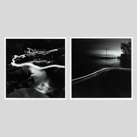 Stuart Allen Pair "Night Lines" Photographs