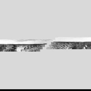 Richard Malogorski "Goosenecks of San Juan" Photo: Richard Malogorski (Ohio) "Midday, Goosenecks of San Juan (Utah)" Cirkut Panoramic Silver Gelatin Photograph Print, 1997. Edition 7/75. Photograph measures 8x45"; framed in black wood with overall siz
