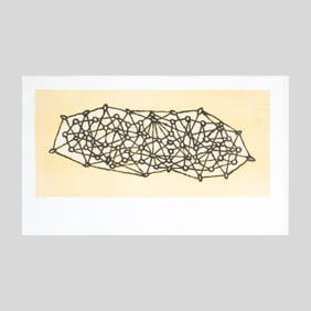 Yizhak Elyashiv "Structure" Lithograph