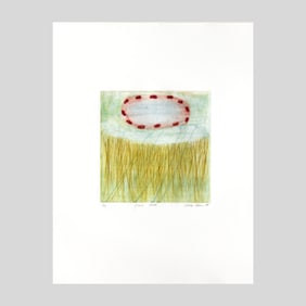 Anna Kunz "Grass Path" Color Etching