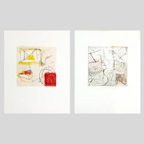 Gustavo Ramos Rivera Pair Monoprints