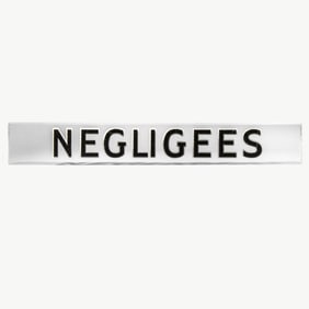 Vintage Lucite NEGLIGEE Advertising Sign 48"