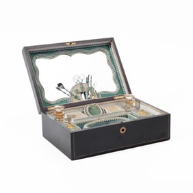 19th Century French Palais Royal Sewing Box