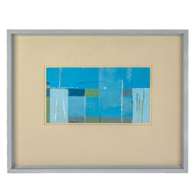 Mid Century Abstract Oil Painting 1959