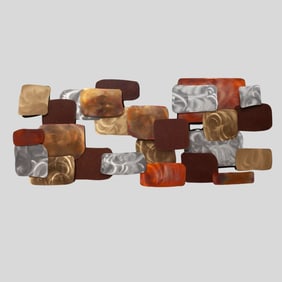 Curtis Jere Style Metal Wall Sculpture