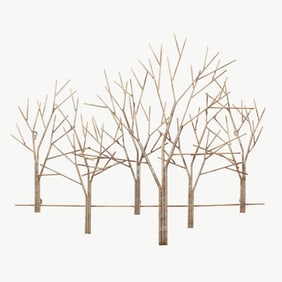 Curtis Jere "Winter Orchard" Metal Wall Sculpture